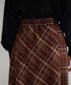 YECCA VECCA チェック柄アシメデザインスカート