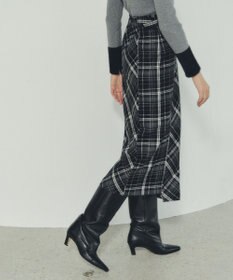 YECCA VECCA チェック柄アシメデザインスカート