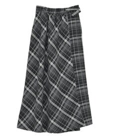 YECCA VECCA チェック柄アシメデザインスカート