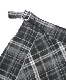 YECCA VECCA チェック柄アシメデザインスカート