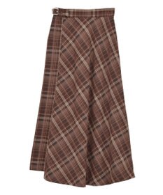 YECCA VECCA チェック柄アシメデザインスカート