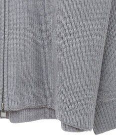 Green Parks ＺＩＰ付き畦ニットチュニック