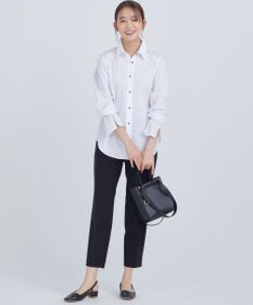 組曲 コンパクトシャーティング フレア袖シャツ