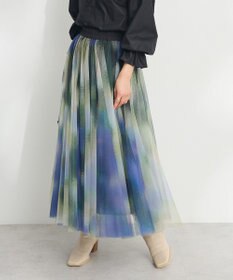 CRAFT STANDARD BOUTIQUE アート柄プリントチュールスカート