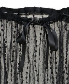 earth music&ecology ストライプレースレイヤードスカート