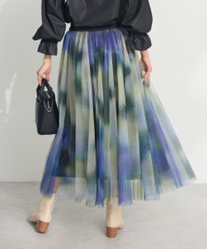 CRAFT STANDARD BOUTIQUE アート柄プリントチュールスカート