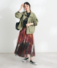 CRAFT STANDARD BOUTIQUE アート柄プリントチュールスカート