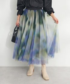 CRAFT STANDARD BOUTIQUE アート柄プリントチュールスカート