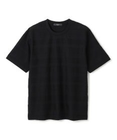 JOSEPH HOMME 新柄【ストレッチ/洗える】ジャガードボーダー　クルーネックTシャツ