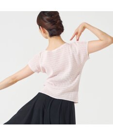 Chacott 【ノーソーイングニット】ボートネックメッシュTシャツ