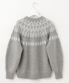 自由区 L フェアアイル クルーネックニット