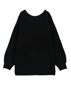 earth music&ecology 【毛玉防止 / 洗濯機洗い可】アンチピリングクロスネックルーズニット