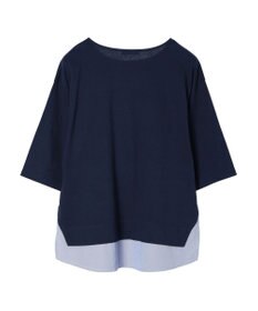 Green Parks 裾ドッキングレイヤー風７分袖プルオーバー