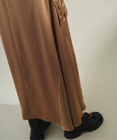 GRACE CONTINENTAL サテンミリタリーロングスカート