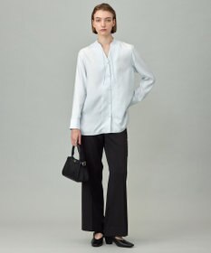 ICB L 【接触冷感・洗える】Cu/Peソフトツイル デザインブラウス