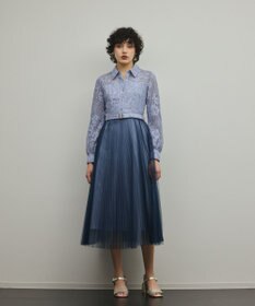 GRACE CONTINENTAL コードレースプリーツワンピース