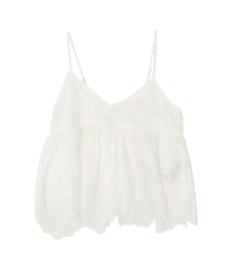 earth music&ecology フリンジレースバックリボンキャミ