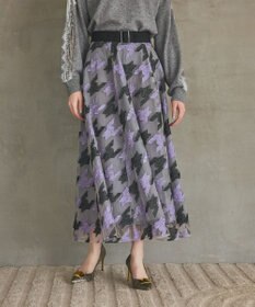 GRACE CONTINENTAL 千鳥刺繍チュールスカート