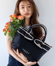 TOCCA 【撥水】BICOLOR RIBBON TOTE トートバッグ