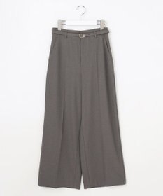 ANY SIS スマートビューティストレッチベルト ワイドパンツ スレートシャンブレー