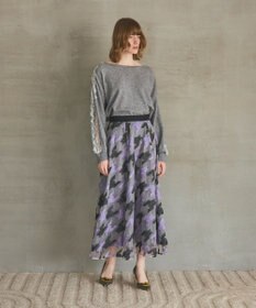 GRACE CONTINENTAL 千鳥刺繍チュールスカート