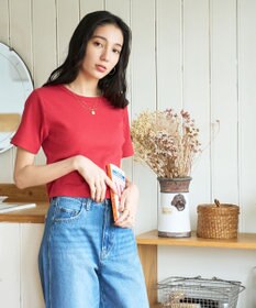 WEGO 【洗える/SML】コンパクトリブT