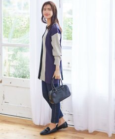 Tiaclasse 【洗える】配色ニットチュニック