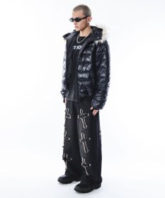 WEGO 【ユニセックス着用ITEM】2WAYシャイニーパファーフーディー