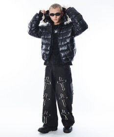 WEGO 【ユニセックス着用ITEM】2WAYシャイニーパファーフーディー