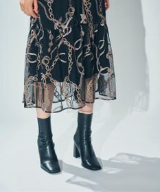 GRACE CONTINENTAL チェーン刺繍ワンピース