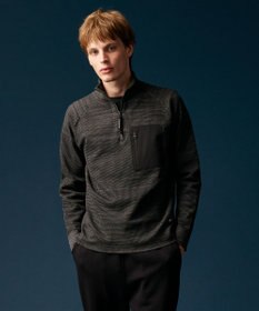 JOSEPH ABBOUD MOUNTAIN 【軽さ/ストレッチ】ホールガーメント3Dニット トスタンドZIPプルオーバー