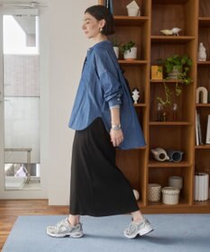 WEGO 【ANGIE VINTAGE】シアーデニムバンドカラーシャツ