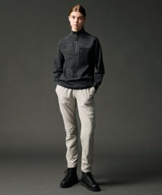 JOSEPH ABBOUD MOUNTAIN 【軽さ/ストレッチ】ホールガーメント3Dニット トスタンドZIPプルオーバー