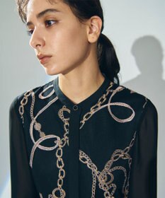 GRACE CONTINENTAL チェーン刺繍ワンピース