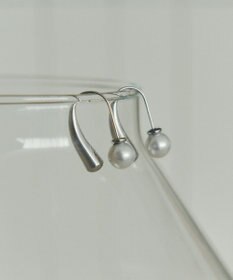 YECCA VECCA 【2WAY】ステンレスパールキャッチピアス