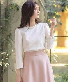 組曲 L 【KUMIKYOKU NAVY】フラワージャガード ブラウス