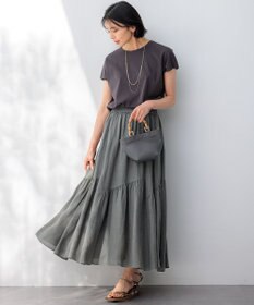 23区 【洗える】LIBECO ティアード スカート