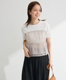 Green Parks オーガンジービスチェドッキング半袖プルオーハ