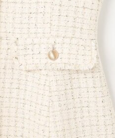 ANY SIS L ファンシーツイードペプラム ジレ