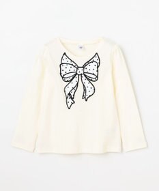 ANY KIDS ドットリボン 長袖Tシャツ