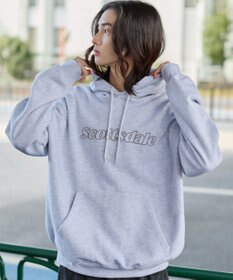 WEGO 【ユニセックス着用ITEM】エンボスステッチロゴプルパーカー