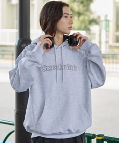 WEGO 【ユニセックス着用ITEM】エンボスステッチロゴプルパーカー