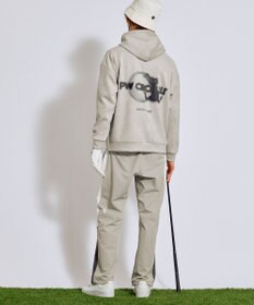 PW CIRCULUS 2025 NEW！【手洗い洗濯可】【MEN】キャットグラフィック スエードライク デタッチャブルフーディ ゴルフ