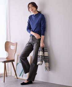 ANY 【洗濯機可】ランダムリブハイネックニット