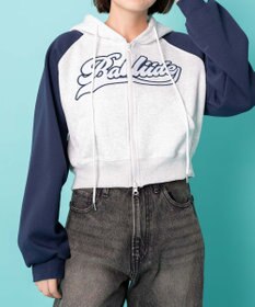 WEGO カレッジロゴラグランジップパーカー