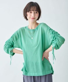 ANY L シアーシャーリングスリーブニット