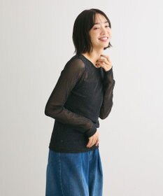 Green Parks ＳＥＴ２点　シャーリングビスチェ＋メッシュインナー