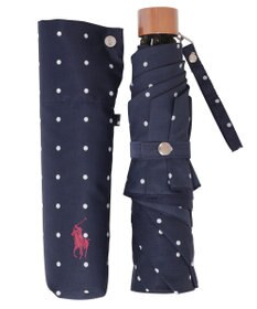 MOONBAT POLO RALPH LAUREN（ポロ ラルフローレン)ドット×ロゴ 雨傘 折りたたみ傘