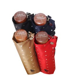 MOONBAT POLO RALPH LAUREN（ポロ ラルフローレン)ドット×ロゴ 雨傘 折りたたみ傘