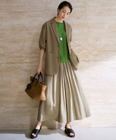 自由区 【SHIHOさん着用・可変デザイン・季節を彩る素材】ワイドライフィア トートバッグ